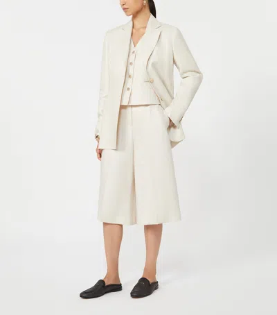 Max Mara Two-button Patch-pocket Jacket In Beige