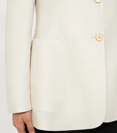 Max Mara Two-button Patch-pocket Jacket In Beige