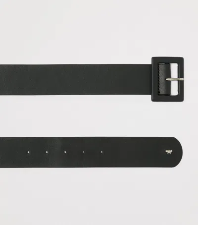 Weekend Max Mara Leather Belt In Blue