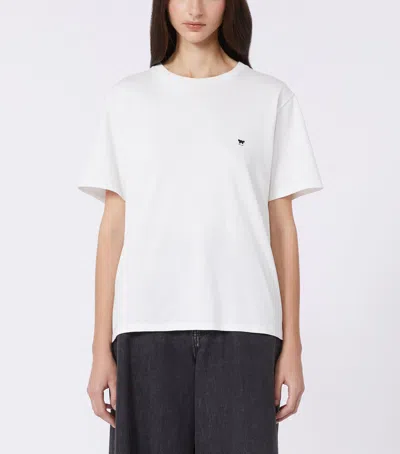 Weekend Max Mara Cotton Embroidered T-shirt In White