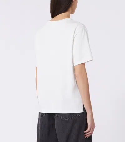 Weekend Max Mara Cotton Embroidered T-shirt In White