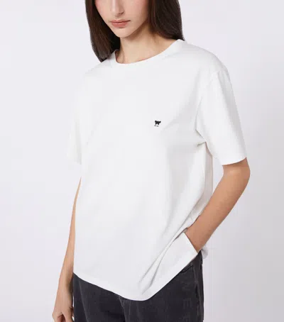 Weekend Max Mara Cotton Embroidered T-shirt In White