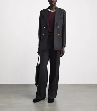 Sandro Paris Virgin Wool Blazer In Black