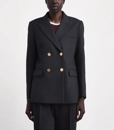 Sandro Paris Virgin Wool Blazer In Black