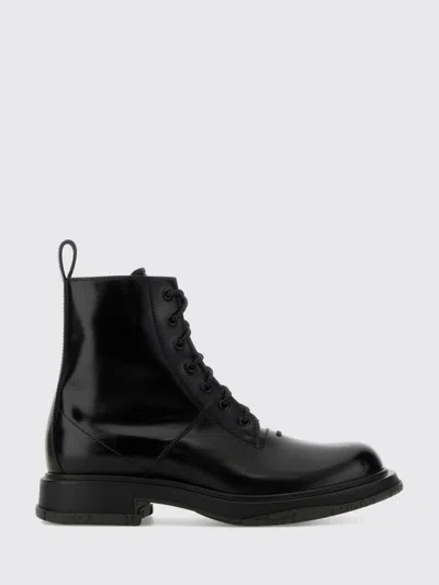 Gucci Leather Ankle Boots Chunky Sole Pull Tab In Black