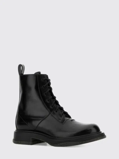 Gucci Leather Ankle Boots Chunky Sole Pull Tab In Black