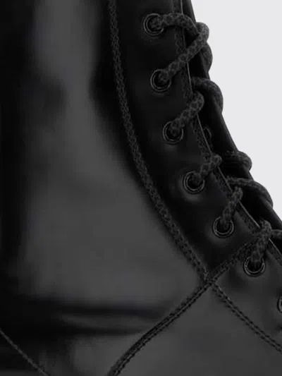 Gucci Leather Ankle Boots Chunky Sole Pull Tab In Black