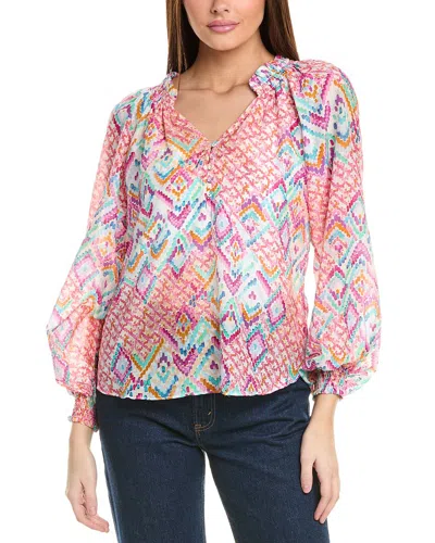 Hale Bob Lyla Silk-blend Top In Multi
