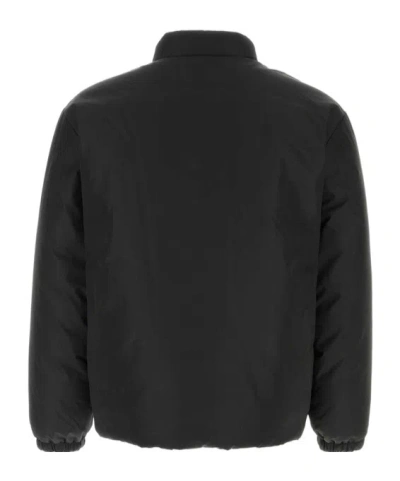 Jil Sander Polyester Down Jacket Elastic Cuffs High Collar In Black
