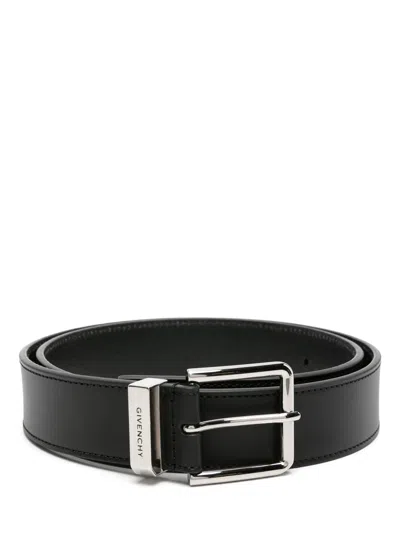 Givenchy Smooth Leather Gentleman Belt Accessories In Black