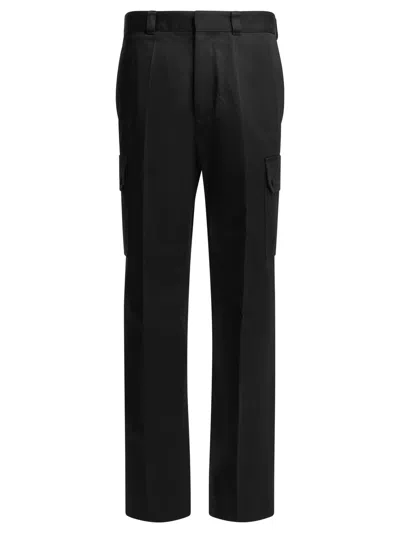 Givenchy Cotton Cargo Pant With Utility Pockets In Black