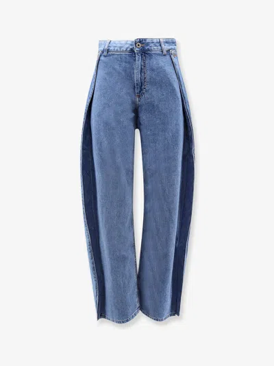 Loewe Draped Jeans In Blue