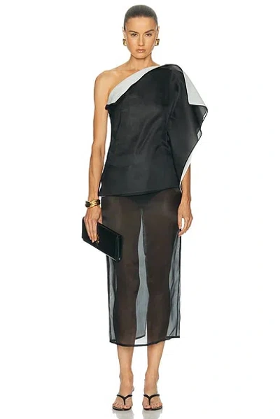 Rohe Sculptural Double-layered Top In Black