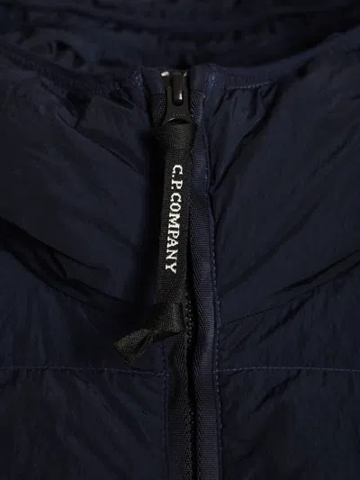 C.p. Company C.p.company Total Eclipse Shell Padded Hooded Lens Jacket In Blue