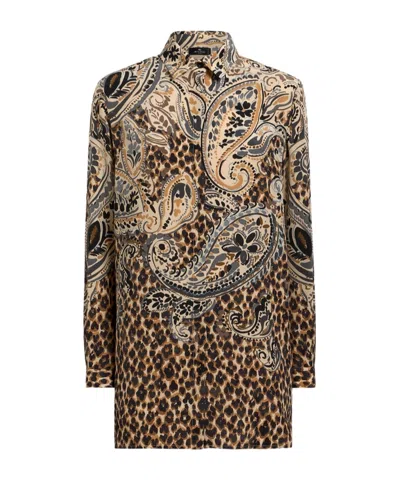 Etro Leopard-pattern Shirt In Multi