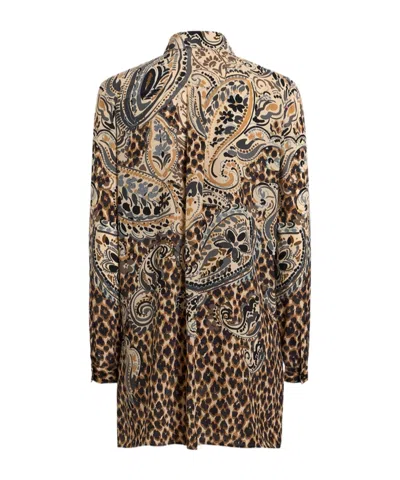 Etro Leopard-pattern Shirt In Multi
