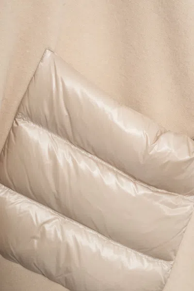 Herno Drawstring High Collar Cape In Neutral
