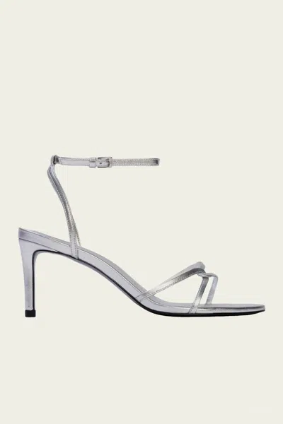 Black Suede Studio Miley Metallic Leather Sandals In Black
