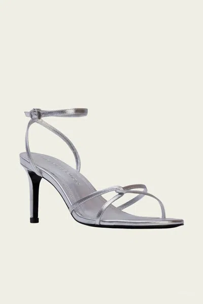 Black Suede Studio Miley Metallic Leather Sandals In Black