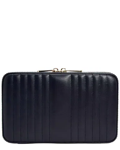 Wolf Handmade Maria Medium Zip Case In Navy
