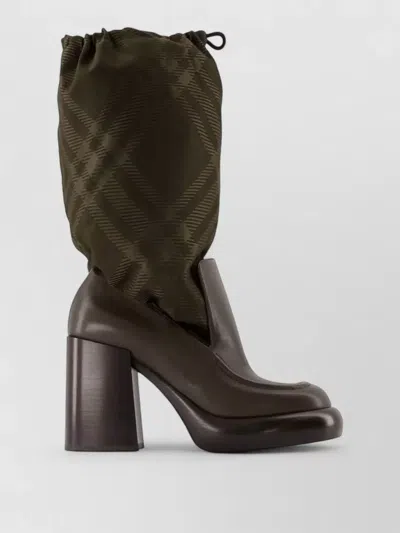 Burberry Wedge 95 Boots In Brown