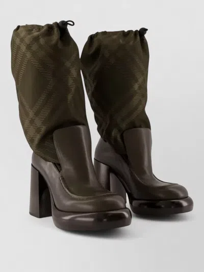 Burberry Wedge 95 Boots In Brown