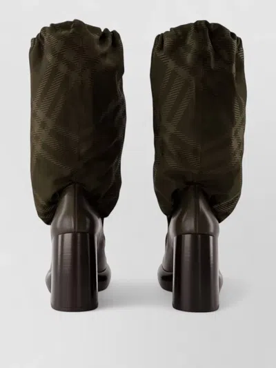 Burberry Wedge 95 Boots In Brown