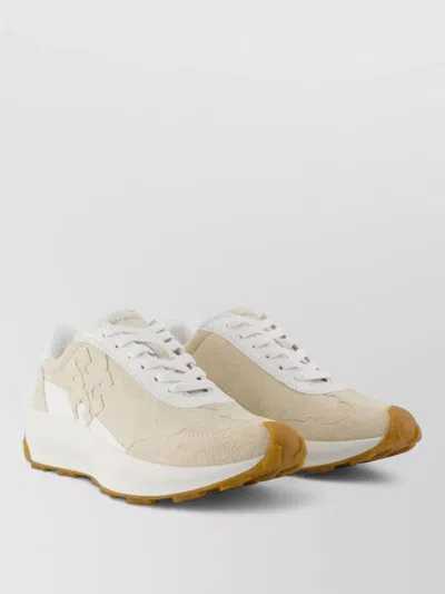 Tory Burch Leather Trainer Sneakers Low Profile Design In Neutral