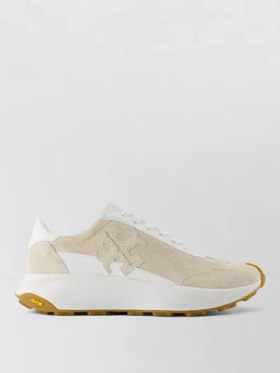Tory Burch Leather Trainer Sneakers Low Profile Design In Neutral