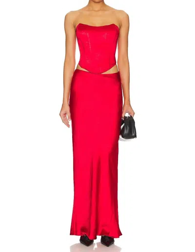 Superdown Calla Skirt Set In Red