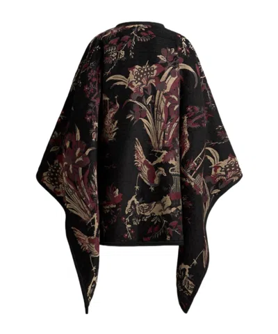 Etro Patterned Cape In Black