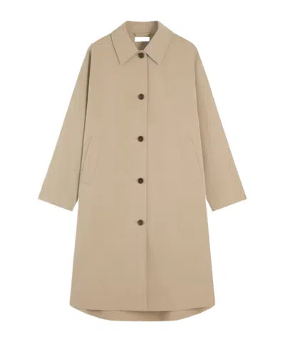 Tommy Hilfiger Water Repellent Twill Single Breasted Coat In Camel