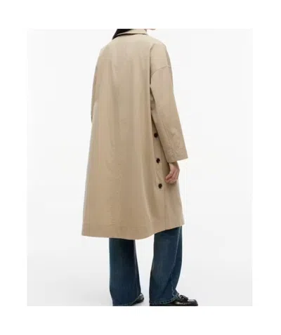 Tommy Hilfiger Water Repellent Twill Single Breasted Coat In Camel