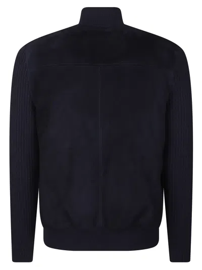 Eleventy Zippered Bomber Jacket Side Pockets In Black