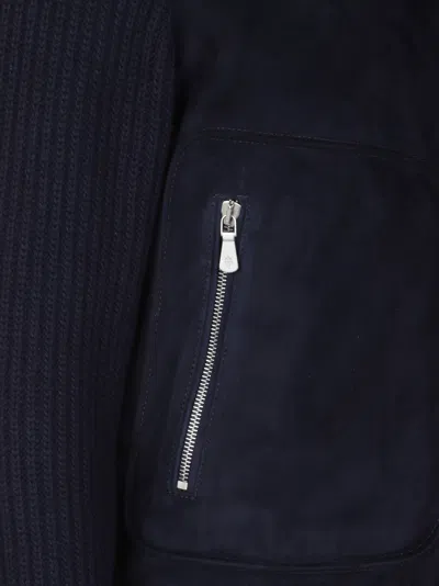 Eleventy Zippered Bomber Jacket Side Pockets In Black
