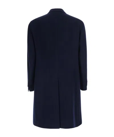 Tagliatore Wool Blend Double-breasted Coat In Multi