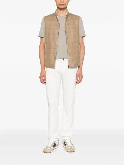 Corneliani Quilted Gilet In Multi