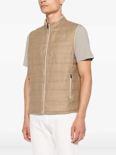Corneliani Quilted Gilet In Multi