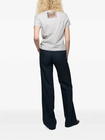 Acne Studios Fitted Graphic T-shirt In Gray