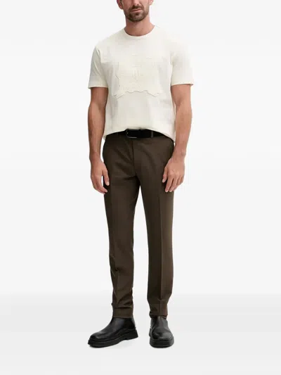 Gant Embroidered-patch T-shirt In White