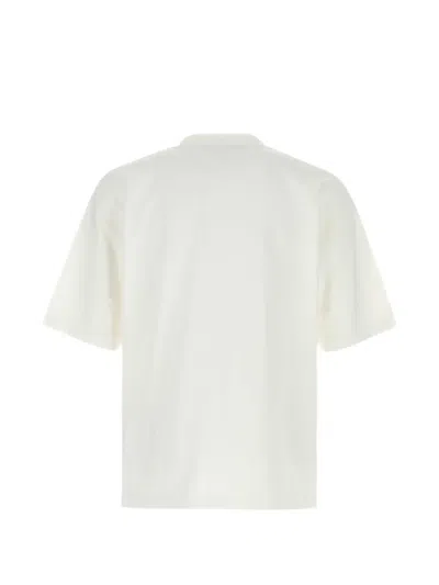 Dsquared2 Men White Crewneck T-shirt With Logo Lettering On The Front In Cotton Man In White