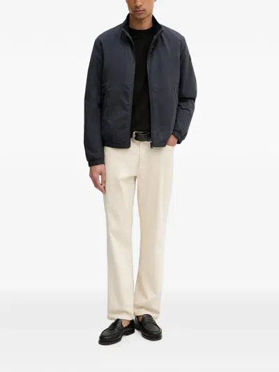 Marc O'polo Zip-up Elasticated-hem Jacket In Blue
