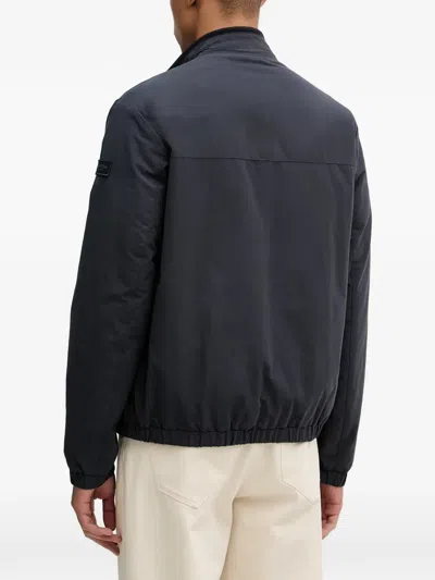 Marc O'polo Zip-up Elasticated-hem Jacket In Blue