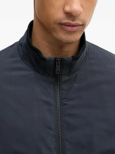 Marc O'polo Zip-up Elasticated-hem Jacket In Blue