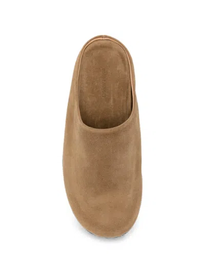 Dear Frances Suede Vico Clogs In Brown