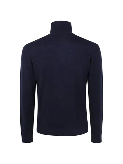 Nuur Long Sleeves Turtle Neck Sweater In Blue