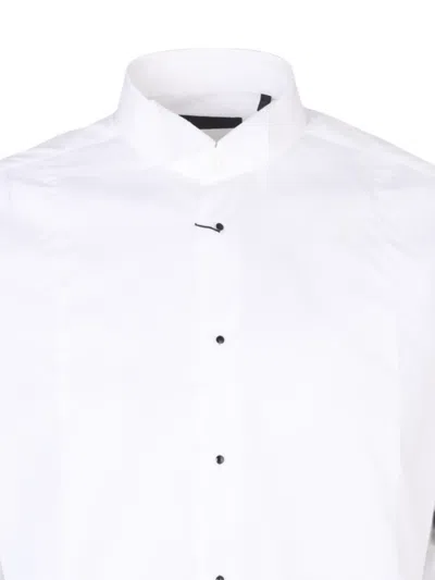 Corneliani Wing-tip Bib-front Shirt In White