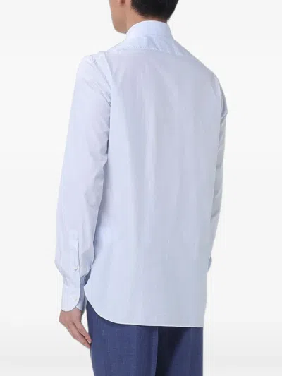 Luigi Borrelli Vertical-stripe Long-sleeve Shirt In White