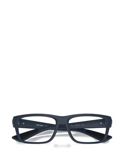 Prada Rectangle-frame Glasses In Blue