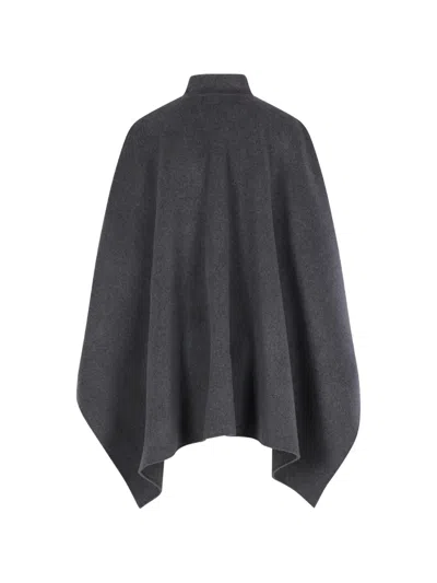 Rohe Pankou Wool And Cashmere-blend Cape In Gray